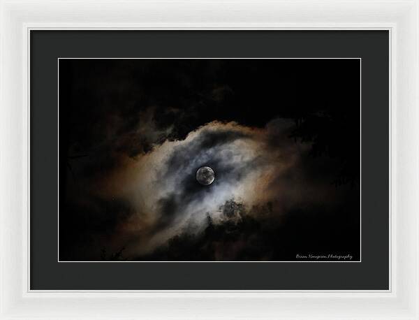 Moon in the clouds  - Framed Print