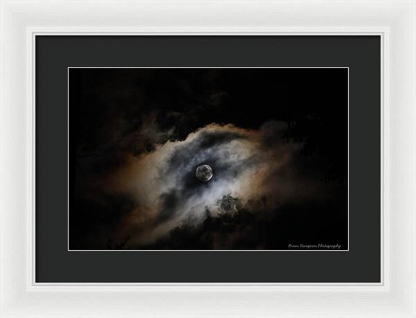 Moon in the clouds  - Framed Print