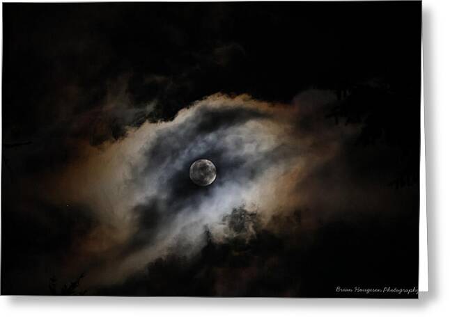 Moon in the clouds  - Greeting Card