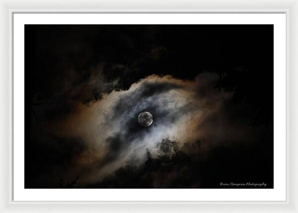 Moon in the clouds  - Framed Print