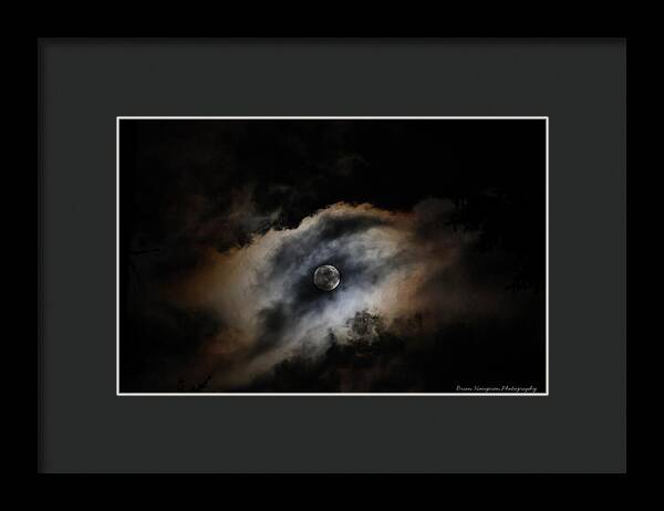 Moon in the clouds  - Framed Print