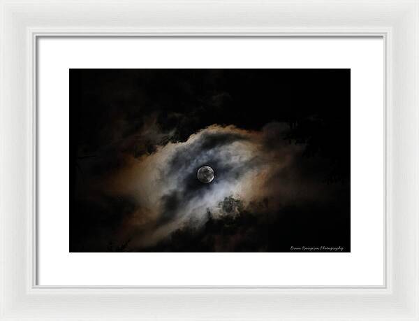 Moon in the clouds  - Framed Print