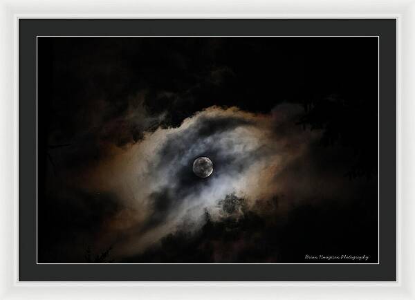 Moon in the clouds  - Framed Print