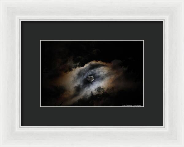Moon in the clouds  - Framed Print