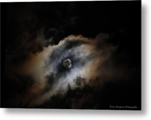Moon in the clouds  - Metal Print