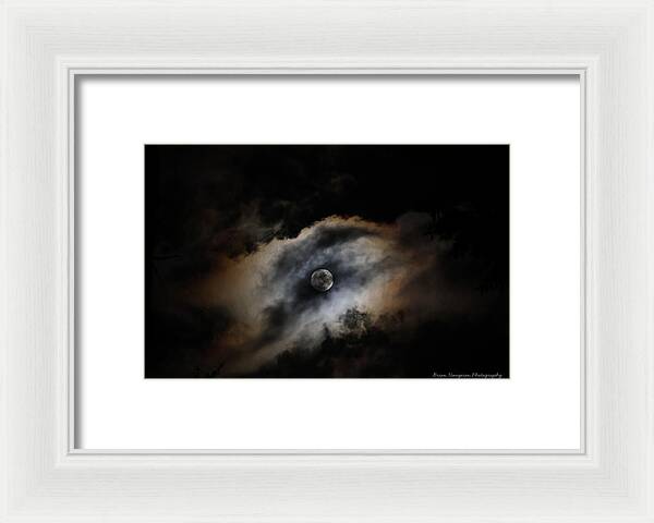Moon in the clouds  - Framed Print