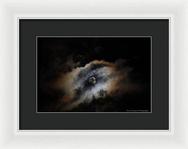 Moon in the clouds  - Framed Print