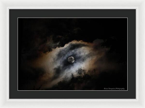 Moon in the clouds  - Framed Print