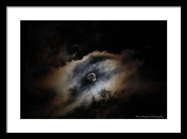 Moon in the clouds  - Framed Print