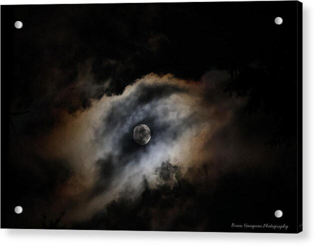 Moon in the clouds  - Acrylic Print