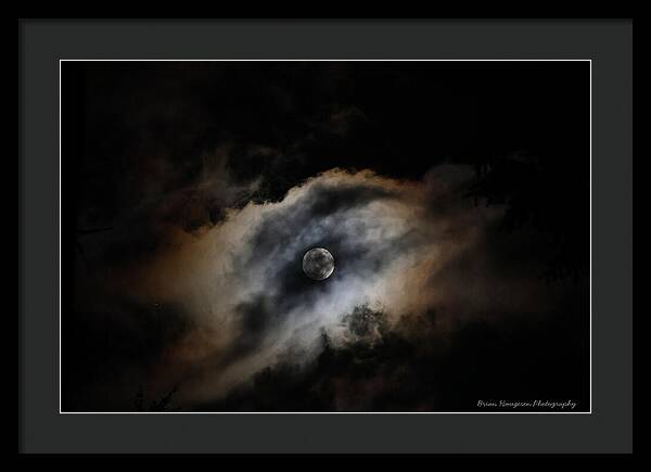 Moon in the clouds  - Framed Print