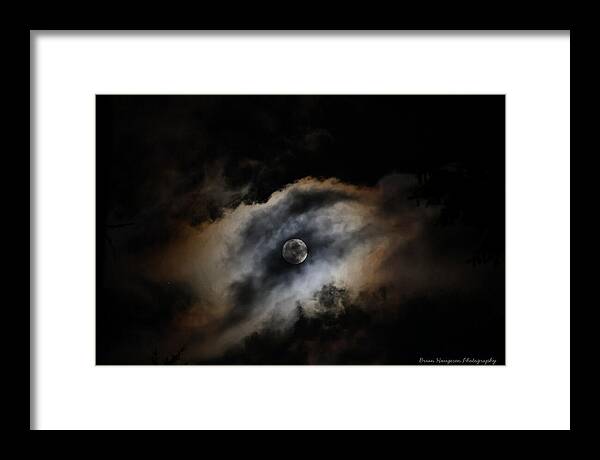 Moon in the clouds  - Framed Print