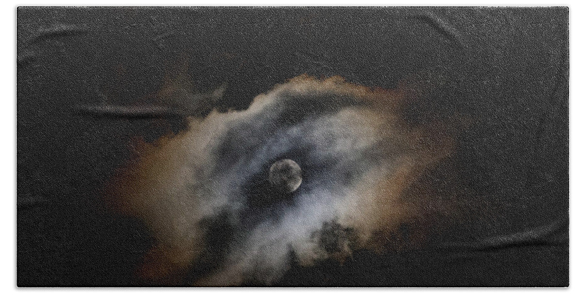 Moon in the clouds  - Beach Towel