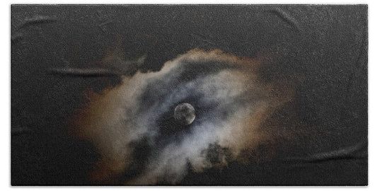 Moon in the clouds  - Beach Towel