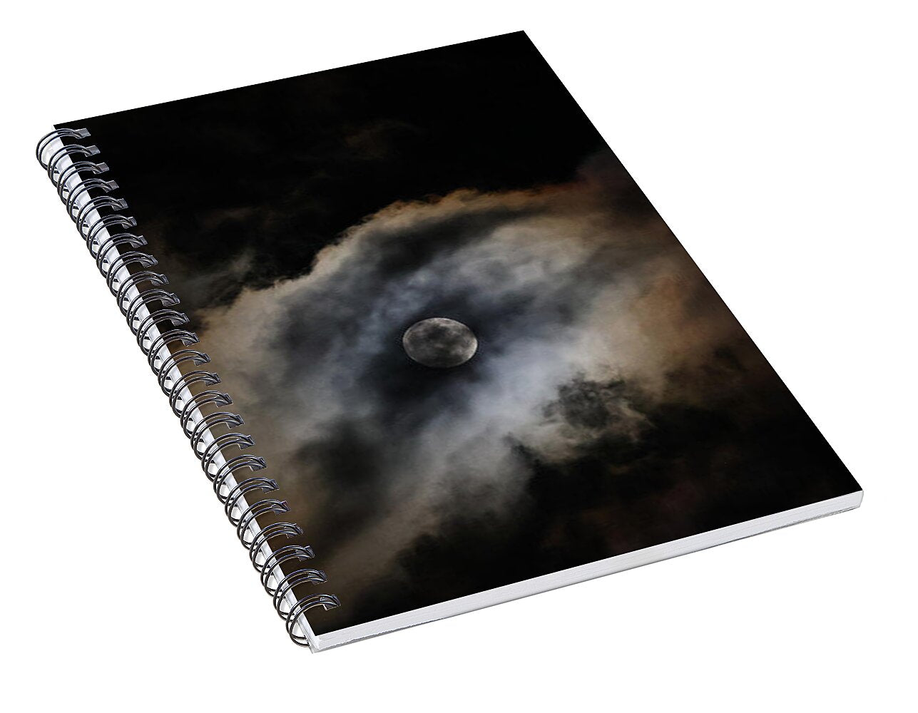 Moon in the clouds  - Spiral Notebook
