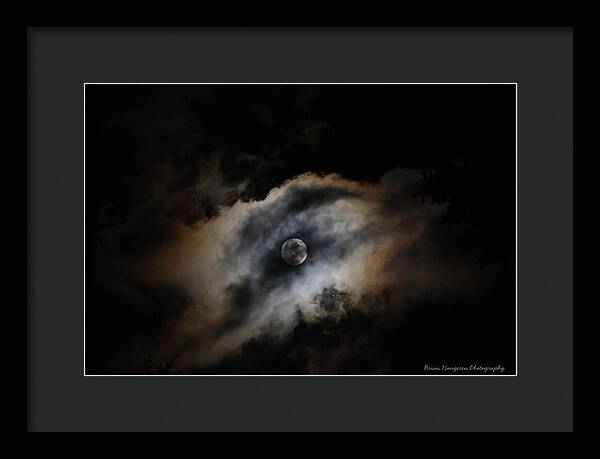 Moon in the clouds  - Framed Print