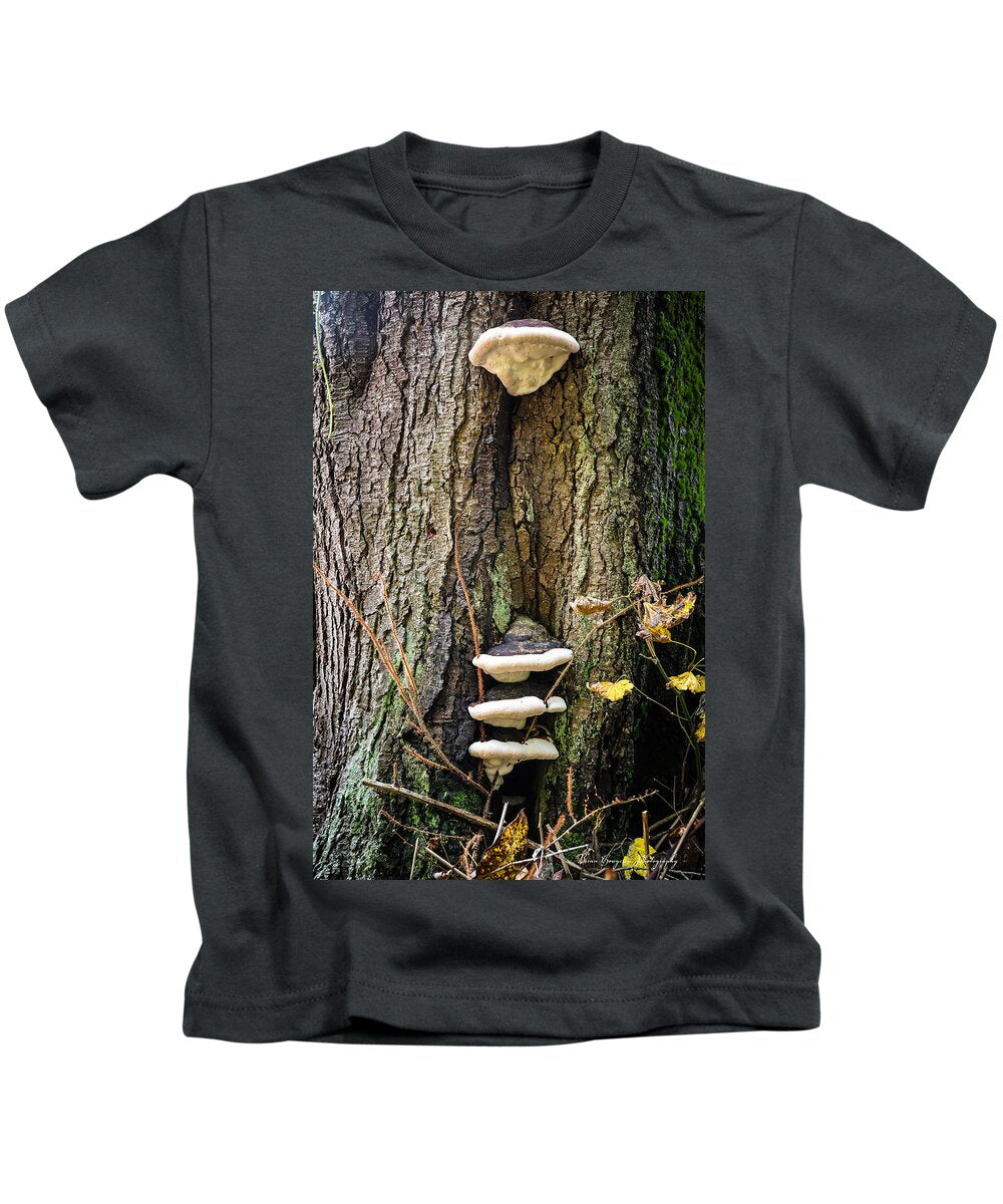 Mushrooms on the tree - Kids T-Shirt