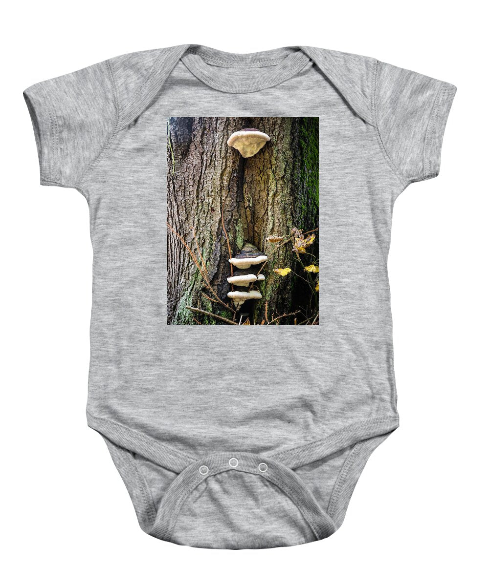 Mushrooms on the tree - Baby Onesie