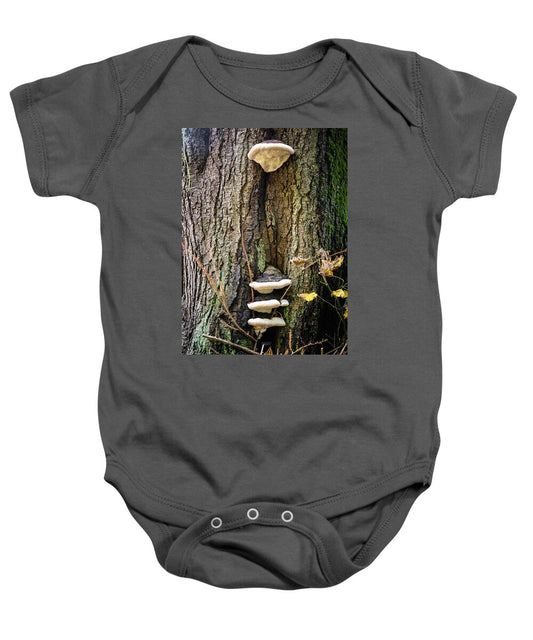 Mushrooms on the tree - Baby Onesie