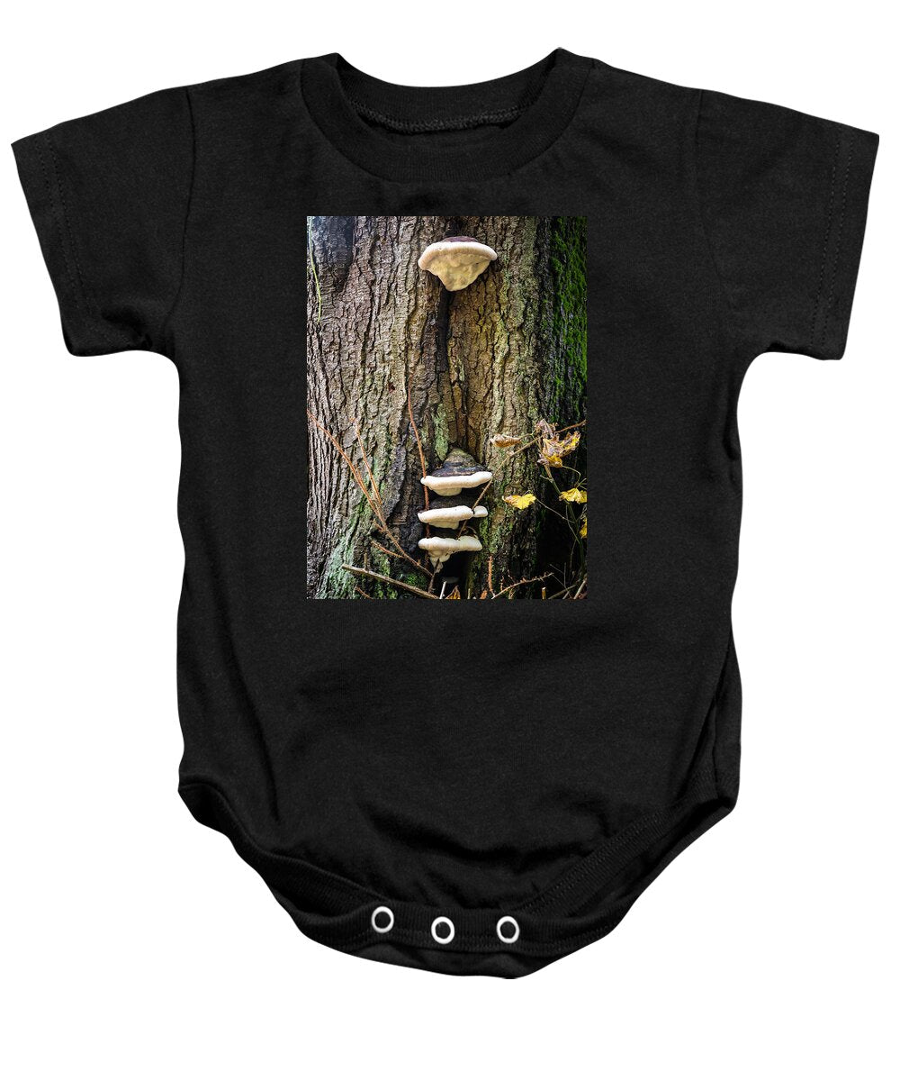 Mushrooms on the tree - Baby Onesie