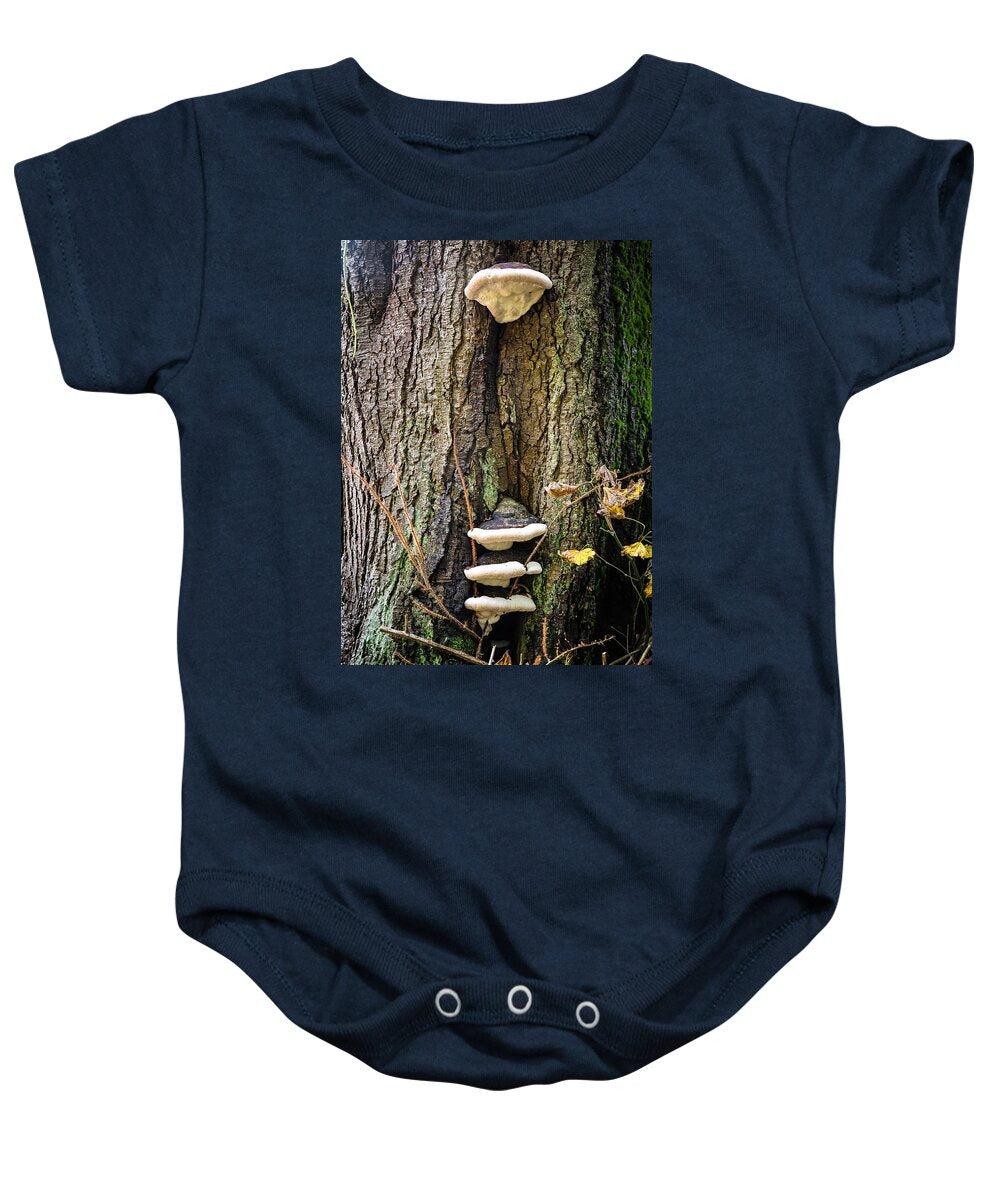 Mushrooms on the tree - Baby Onesie