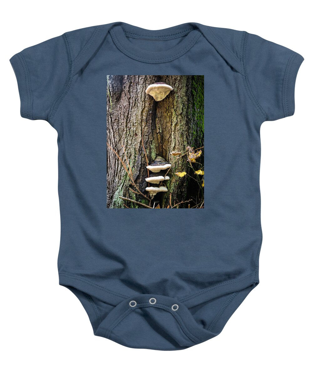 Mushrooms on the tree - Baby Onesie
