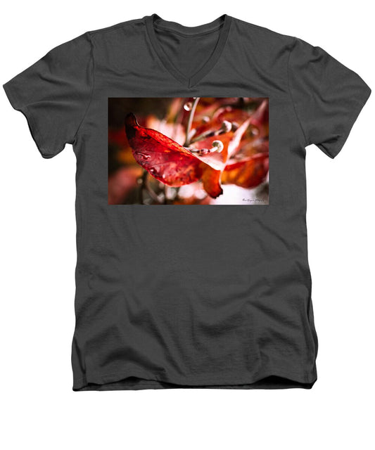 Red leaves  - Men's V-Neck T-Shirt