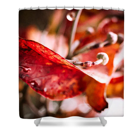 Red leaves  - Shower Curtain