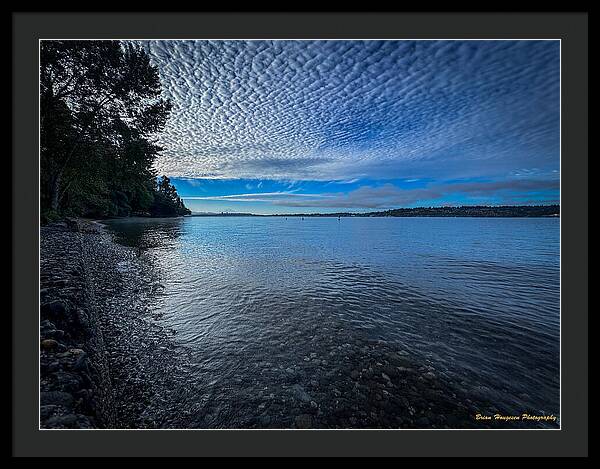 Reflection of the clouds  - Framed Print