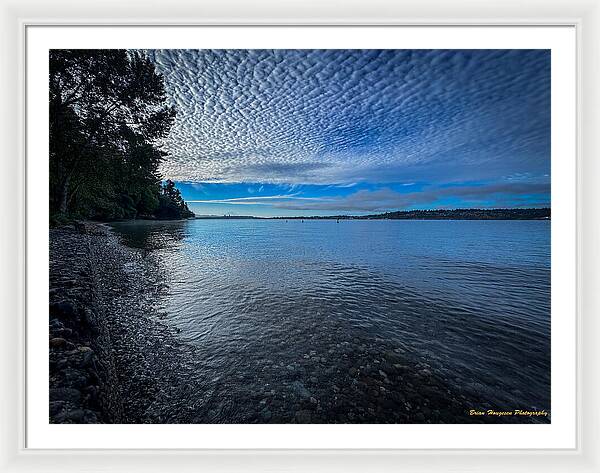 Reflection of the clouds  - Framed Print