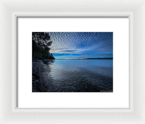 Reflection of the clouds  - Framed Print