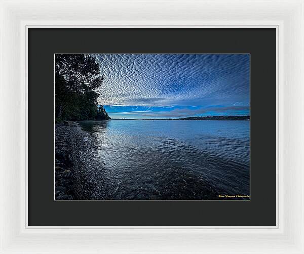 Reflection of the clouds  - Framed Print