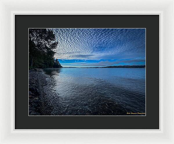 Reflection of the clouds  - Framed Print