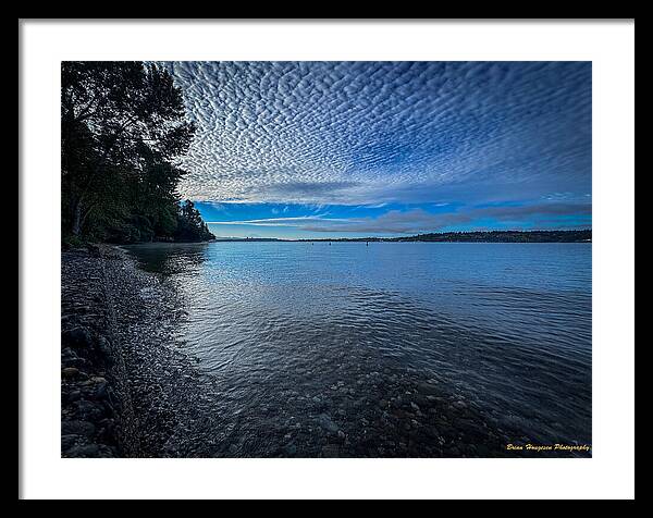 Reflection of the clouds  - Framed Print