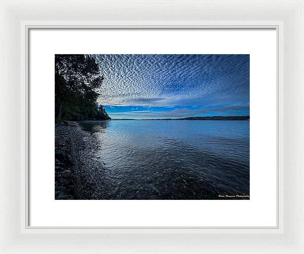 Reflection of the clouds  - Framed Print
