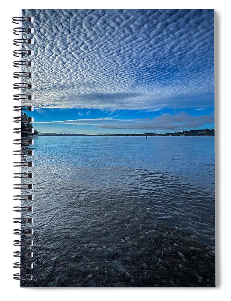 Reflection of the clouds  - Spiral Notebook