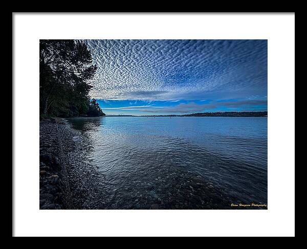 Reflection of the clouds  - Framed Print