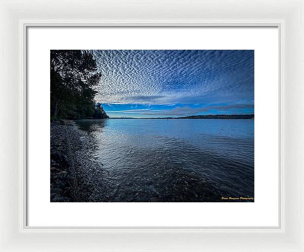 Reflection of the clouds  - Framed Print