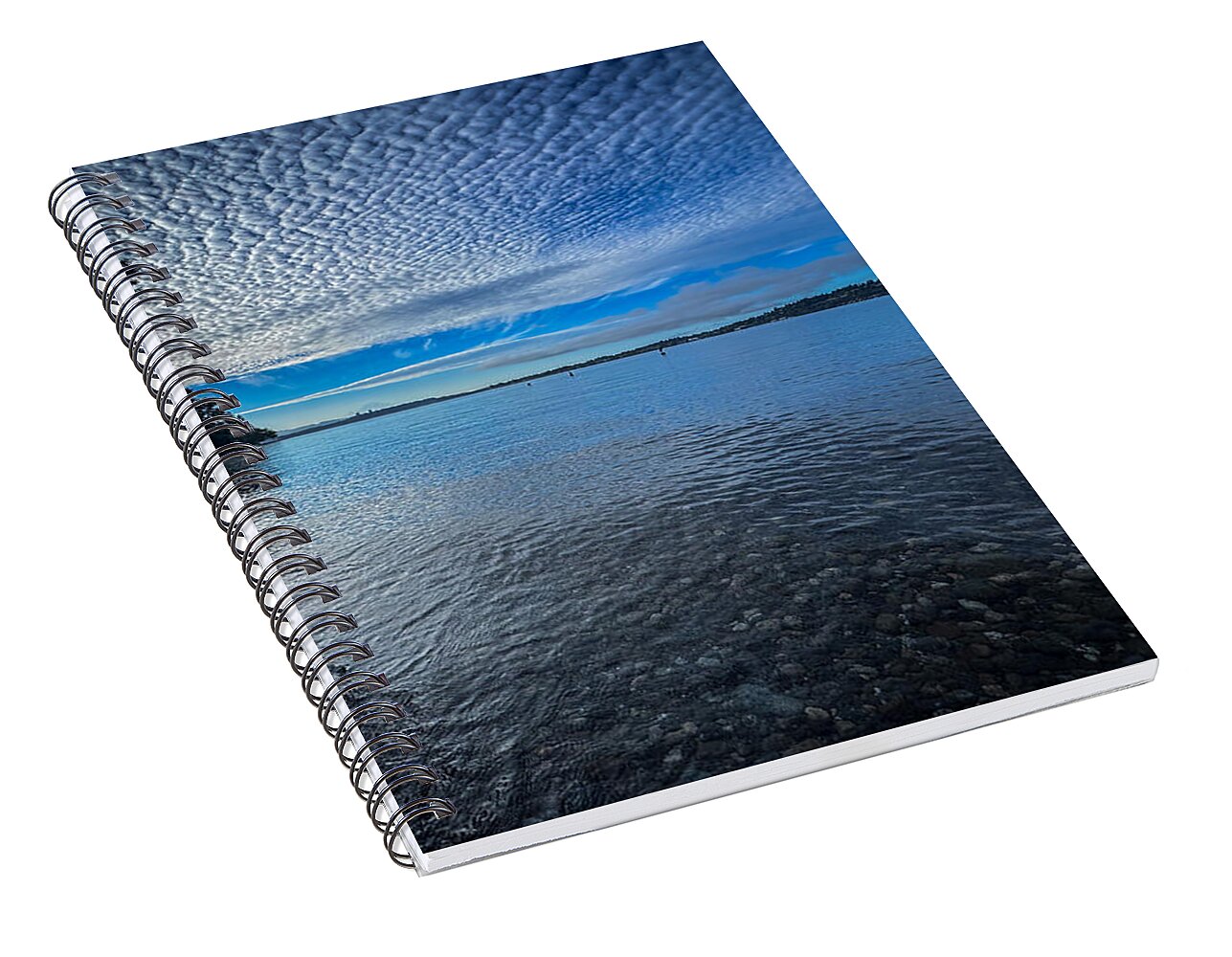 Reflection of the clouds  - Spiral Notebook
