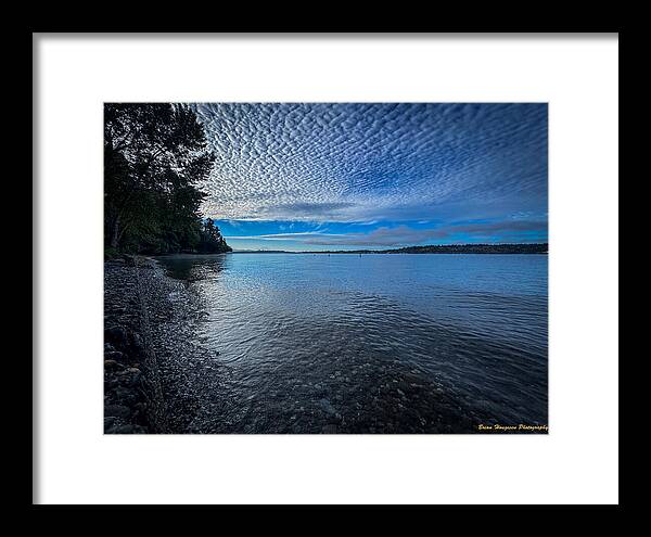 Reflection of the clouds  - Framed Print