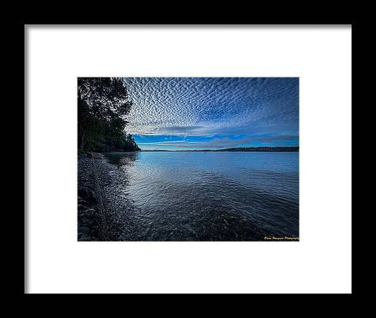 Reflection of the clouds  - Framed Print
