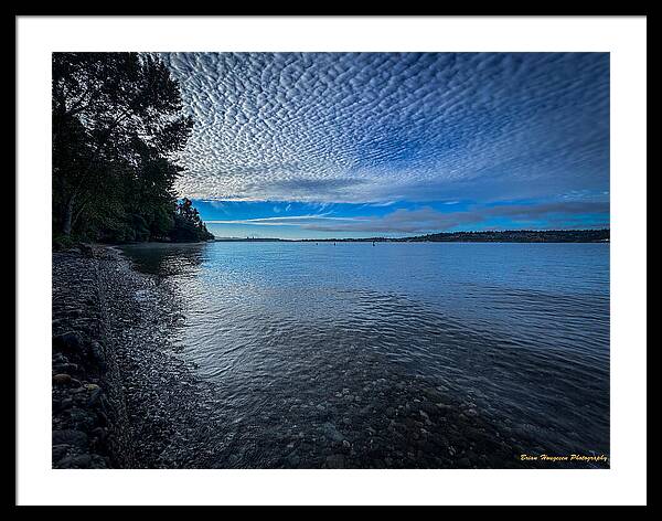 Reflection of the clouds  - Framed Print