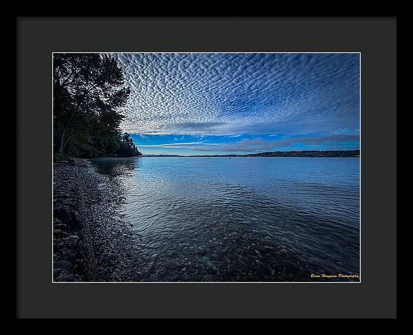 Reflection of the clouds  - Framed Print