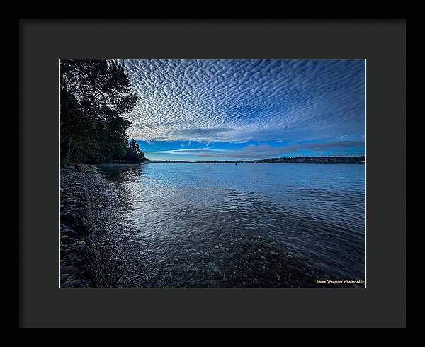 Reflection of the clouds  - Framed Print