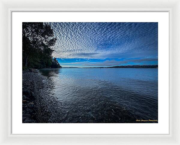 Reflection of the clouds  - Framed Print
