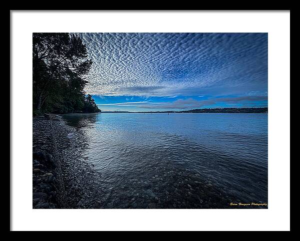Reflection of the clouds  - Framed Print
