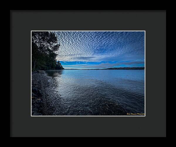 Reflection of the clouds  - Framed Print