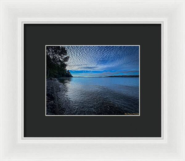 Reflection of the clouds  - Framed Print