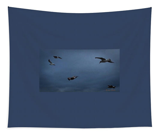Seagulls in flight 2 - Tapestry