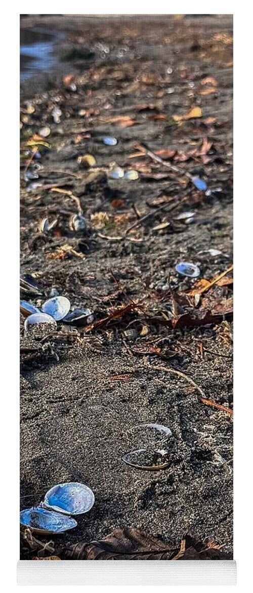 Seashells on the shoreline  - Yoga Mat